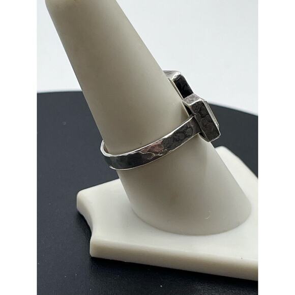 Silpada Signed Swarovski Crystal Sterling Silver 925 Adjustable Cuff Ring Sz  9 - Picture 4 of 16